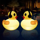 Floating Solar Lights, 16 inch Waterproof LED Pool Accessories, Glow Duck Inflat