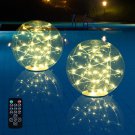 Floating Pool Lights Solar Powered, IP68 Waterproof 14 Inch Inflatable Pool Ligh