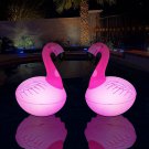 Rukars floating Flamingo LED pool lights 2PCS, Waterproof, Glow in The Dark sola
