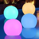 GEEDIAR 4 Pack Solar Floating Pool Lights Inflatable Waterproof IP68, 14” Solar