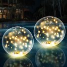 numiko Solar Floating Pool Lights, 14" Inflatable Warm White LED Pool Lights Tha