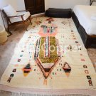 Colorful Moroccan Handmde Wool Rug With Berber Patterns C231302