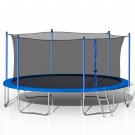 EUROCO 14' Trampoline with Basketball Hoop and Enclosure