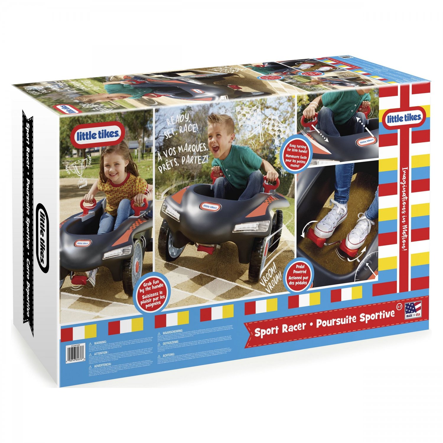 Little Tikes Jett Car Racer Rideon Pedal Car, Adjustable Seat Back