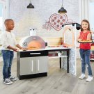 Little Tikes Real Wood Pizza Restaurant 20-Piece Wooden Pretend Play Kitchen Toys Playset, Realistic