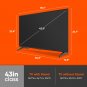 onn. 43" Class 4K UHD (2160P) LED Roku Smart TV HDR (100012584)