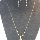 Black necklace and earring set. (13c)