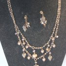 copper necklace and earring set (34c)