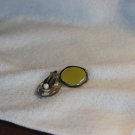 Yellow Button clip on earrings (104c)