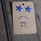 Blue Star fish earrings (105C) #15622