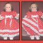 Doll Dress Red with White Polka Dots and Matching Pantaloons