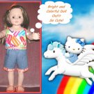 Doll Cream Pops Top with Ribbon Shorts
