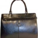 Woman's Briefcase with Shoulder Strap - Black