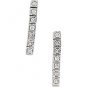 14K White Gold Diamond Earring