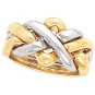 14K Two Tone Gold Puzzle Ring