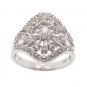 Diamond White Gold Heart Cocktail Ring