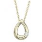 14K Yellow Gold Pear-Shape Diamond Pendant & Necklace