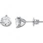 14K White Gold Created Moissanite Earring