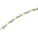 14K Yellow Gold Created Moissanite Bracelet
