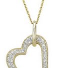 14K Yellow Gold Round Diamond Necklace