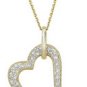 14K Yellow Gold Round Diamond Necklace