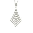 14K White Gold Diamond Necklace