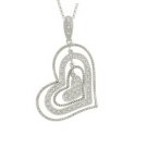 14K White Gold Diamond Necklace