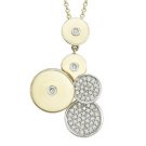 14K Two Tone Gold Diamond Necklace