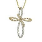 14K Two Tone Gold Diamond Necklace
