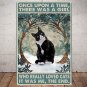 Black Cat Metal Tin Sign Wall Hanging Metal Plaque Cat Lovers Gift Wall Decoration Metal Plate