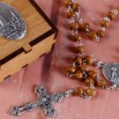 Rosary Our Lady Fatima Wood with a gift Box in Wood too