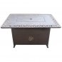 AZ Patio Heaters 49.5" Rectangular Cast Aluminum Propane Gas Outdoor Fire Pit w