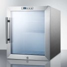 Summit 17" Wide 1.7 Cu. Ft. Compact Freestanding Beverage Center SCR215LCSS