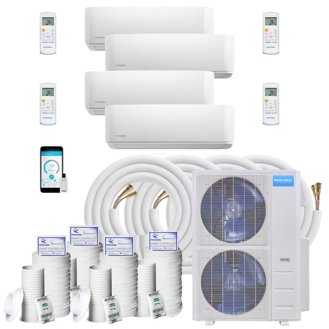 MRCOOL DIY Mini Split - 5 Zone Condenser + 230V (3x) 9K & (1x) 24K BTU Wall Mou