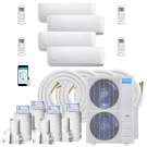 MRCOOL DIY Mini Split - 5 Zone Condenser + 230V (3x) 9K & (1x) 24K BTU Wall Mou
