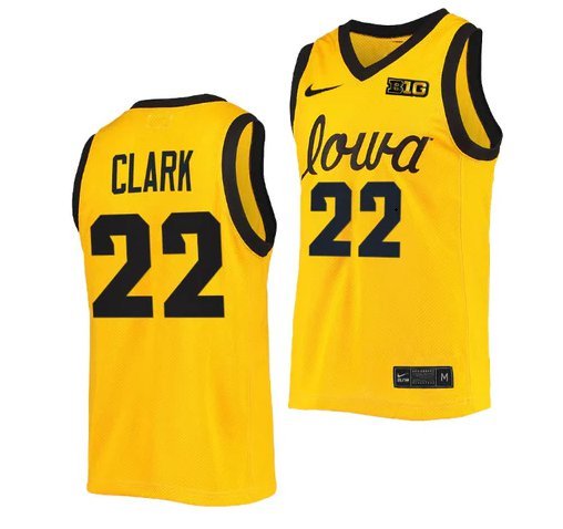 Iowa Hawkeyes #22 Caitlin Clark Yellow College Stitched Basketball ...