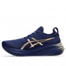 Men Women Asics Gel-Nimbus 26 Sneakers Navy Silver Gold 1011B946-400