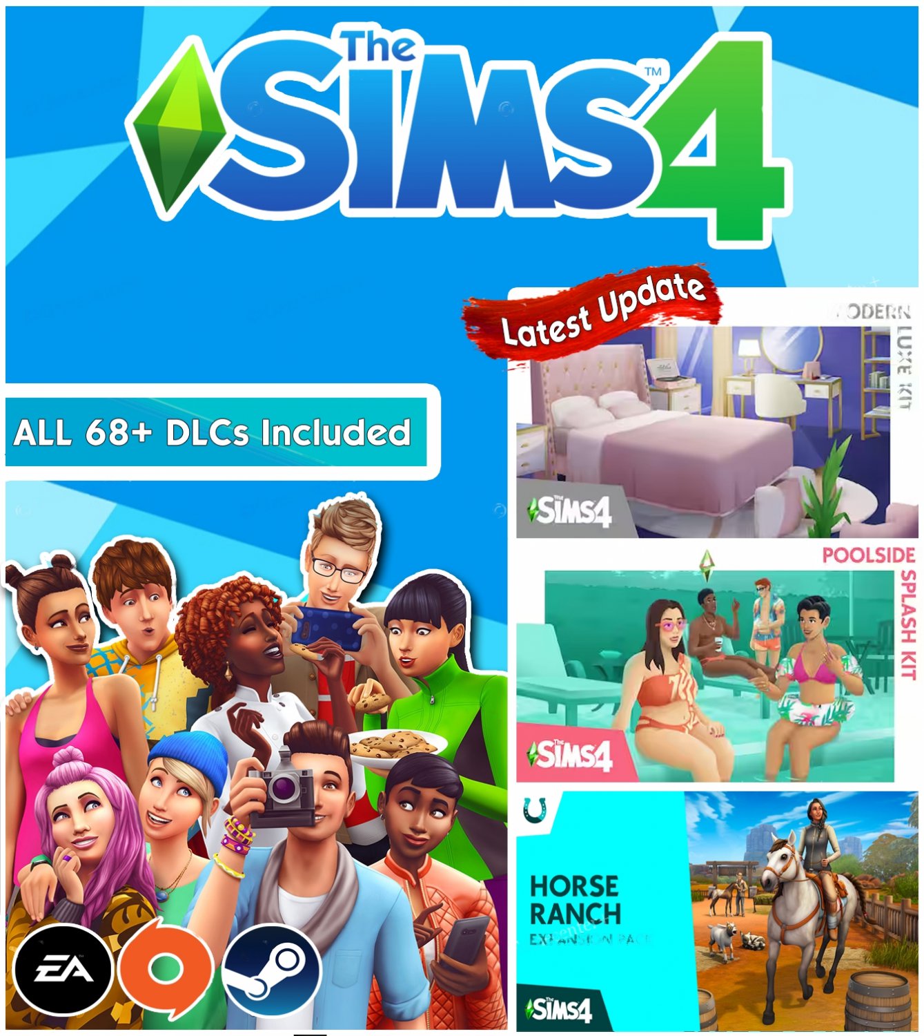 The Sims 4 ALL DLC Expansion Packs Latest Home Chef Hustle Stuff