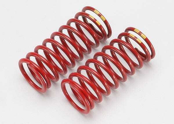 TRAXXAS 5648 - Spring, shock (red) (long) (GTR) (4.9 rate double yellow stripe)