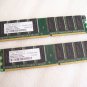 1GB Kit: AENEON 2x 512MB DDR1 400 Mhz Non-ECC Desktop SDRAM DIMMs