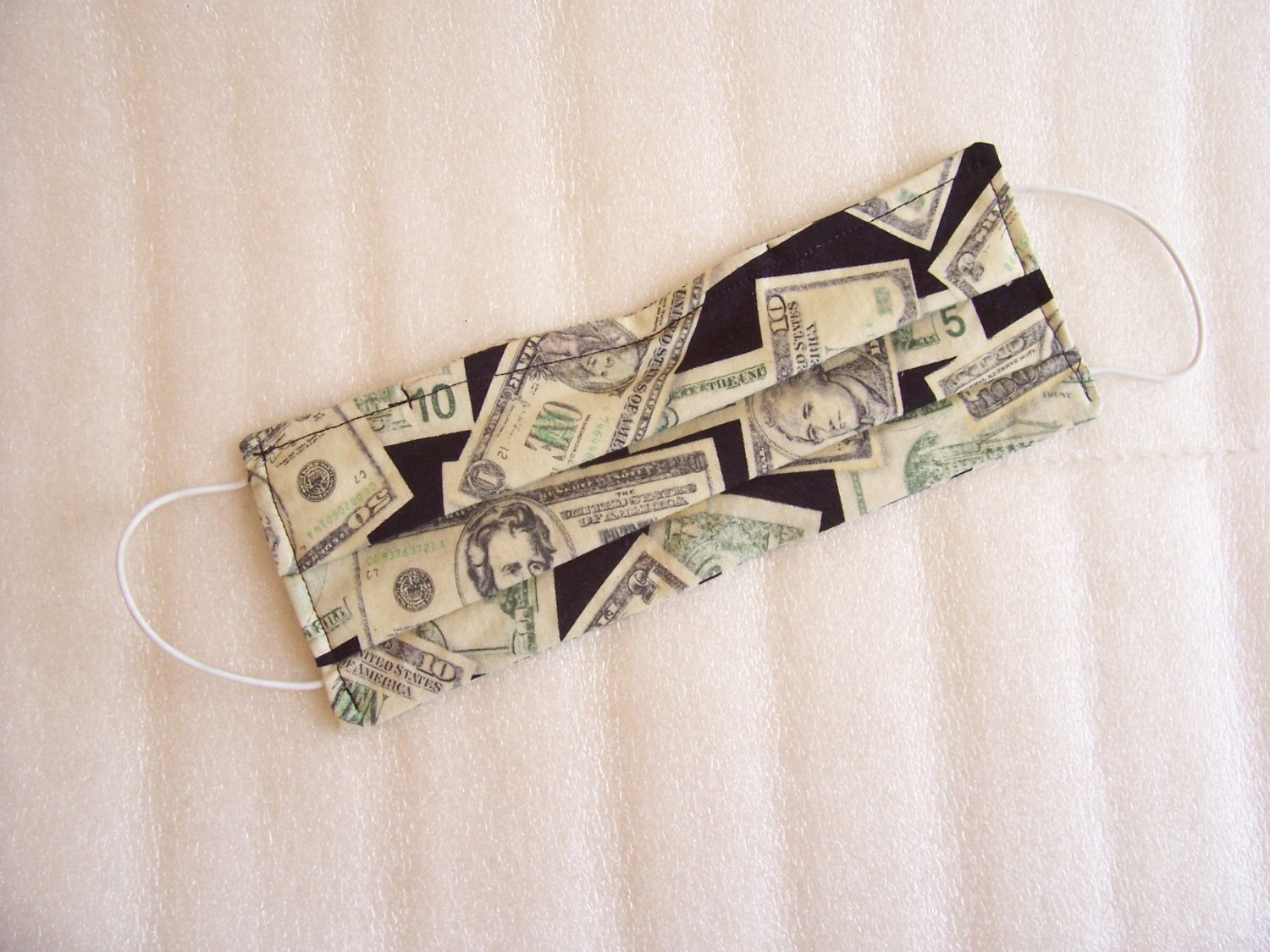 Handmade, Washable Currency Facemask