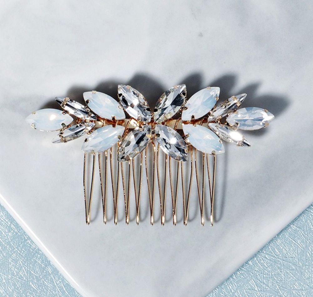 NEW Bridal/Special Occasion Marquise Cut Crystal Hair Comb