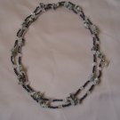 forest green shell double strand necklace