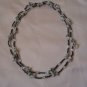 forest green shell double strand necklace