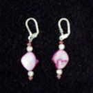 fushia stone earring