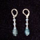 baby blue glass bead earring