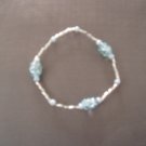 baby blue and silver beaded bracelet