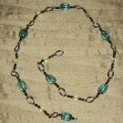 Light green glass beaded necklace