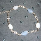 blue and white beaded bracelet