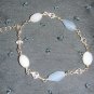 blue and white beaded bracelet